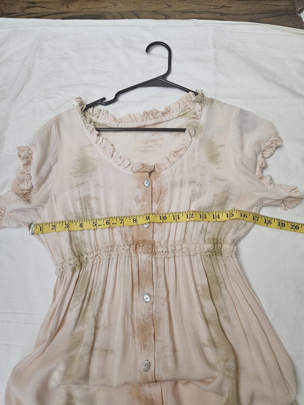 Jen's Pirate Booty Boho Tie-Dye Maxi Dress in Peach & Cream - Picture 8 of 12